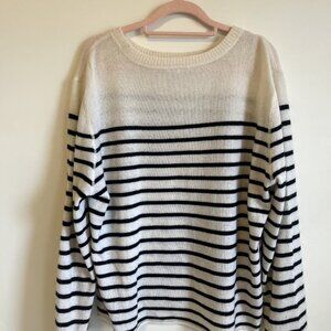 Reformation Mariniere Boyfriend Sweater - 100% cashemere